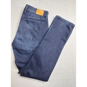 Lucky Brand Womens Straight Leg Jeans Dark Wash Blue Denim Mid Rise Classic Fit